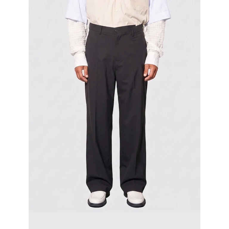 Wool Blend Wide Leg Trousers (MTL020CARTRS018BLACK)