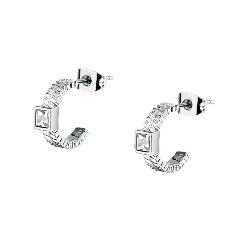 Stainless Steel Earrings with Clear Crystals Gioia Savy44