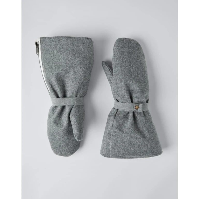 Wolight Grey Wool Mittens