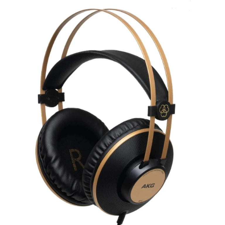 Pro Audio K92 Over Ear, Closed-Back, Studio Headphones (Matte Black and Gold)