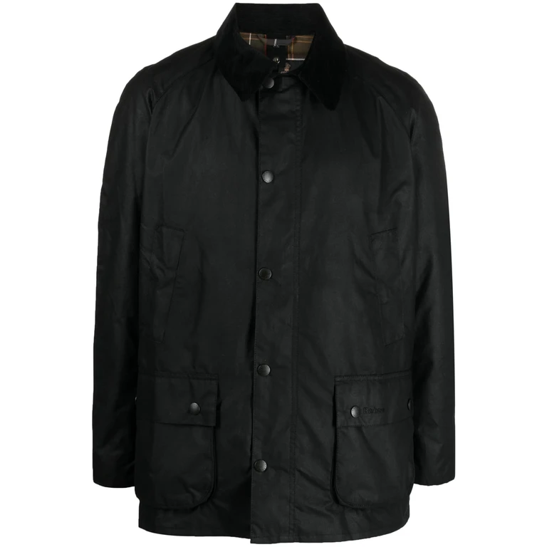 Veste Barbour en coton ciré à col en velours côtelé