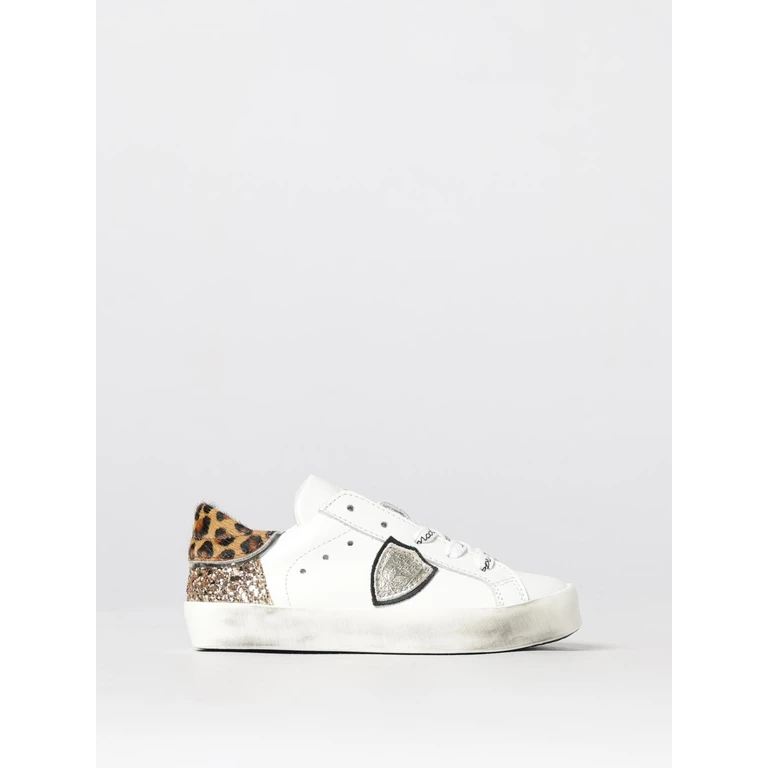 Leather and Animal Print Pony Hair Sneakers Philippe Model (833371)