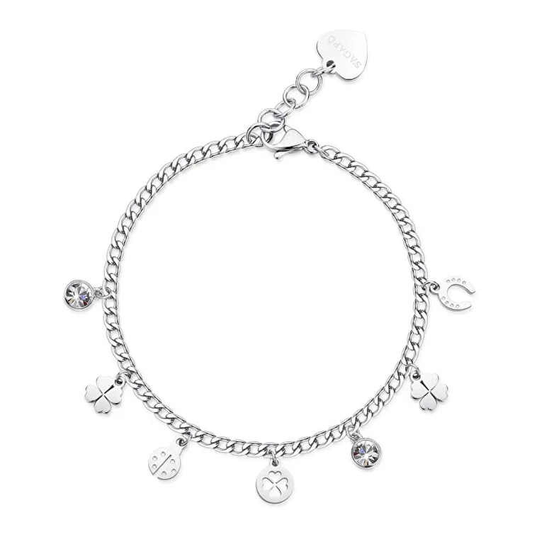 Stainless Steel Bracelet With Lucky Message Ssg13