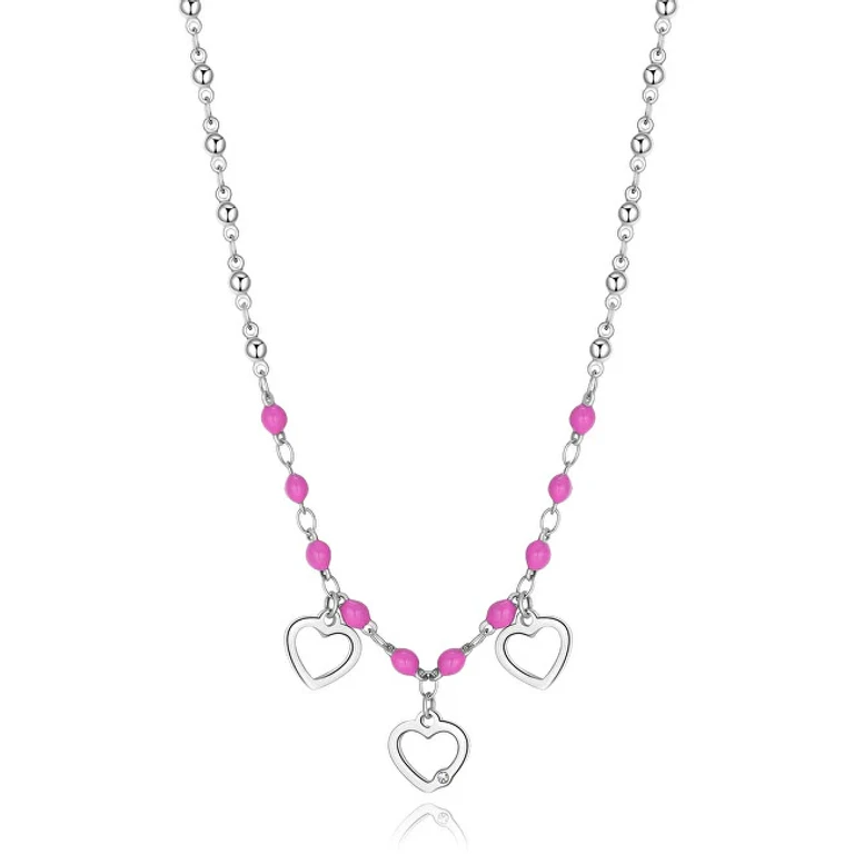 Heart Vibes Steel Bead Necklace Svb10