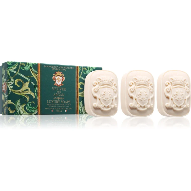 Vetiver and Argan Set solid soap set 3×125 g