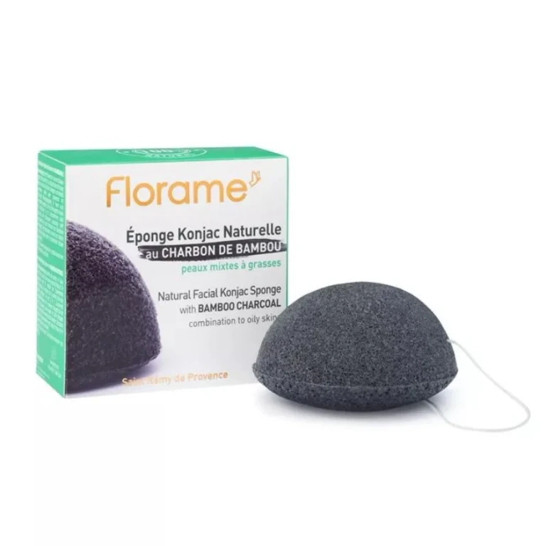 Natural Bamboo Charcoal Konjac Sponge Purity Combination to oily skin
