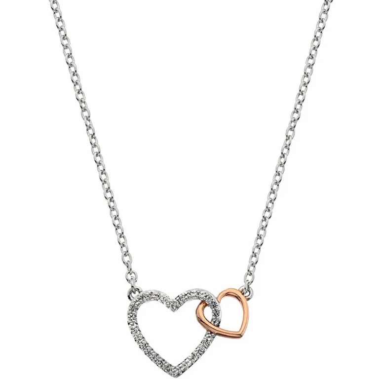 Silver Necklace With Authentic Diamond Flora Dp732