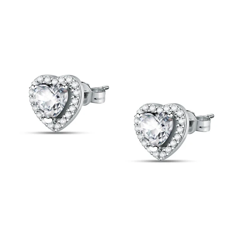 Silver Heart Earrings Tesori Savb07