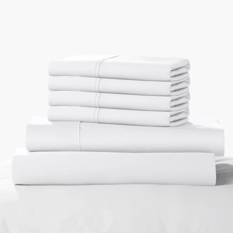 1200 Thread Count Cotton Blend 6 Piece Sheet Set - WhiteQueen:- White, Queen