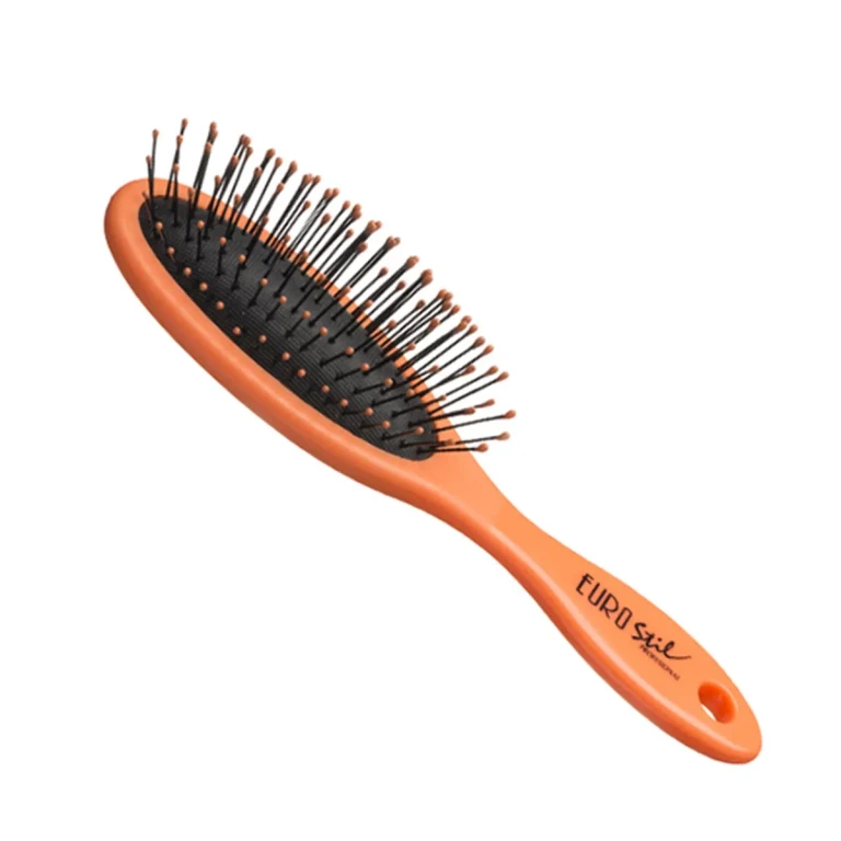Small oval brush Eurostil fluorescent orange 1 pc