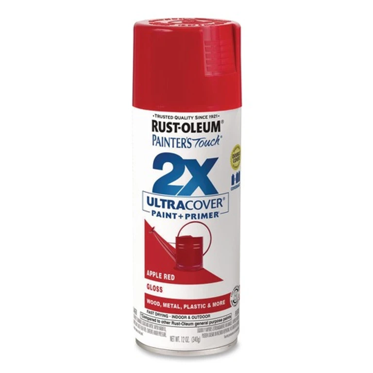334024 Painters Touch 2X Ultra Cover 12 oz. Aerosol Can Spray Paint - Gloss Apple Red (6/Carton)
