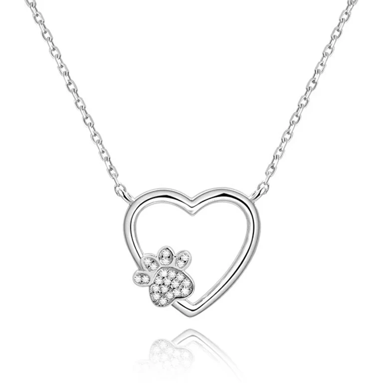 Silver Necklace Love To Pet Ags702 (Chain, Pendant) - Length: 47 Cm