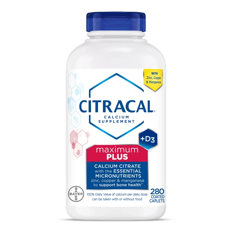 Maximum Plus, Calcium Citrate +Vitamin D3 Supplement Tablets, 280 ct.