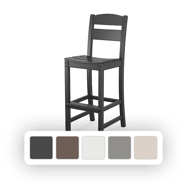 Gulf Shores Bar Side Chair (Black):- Black
