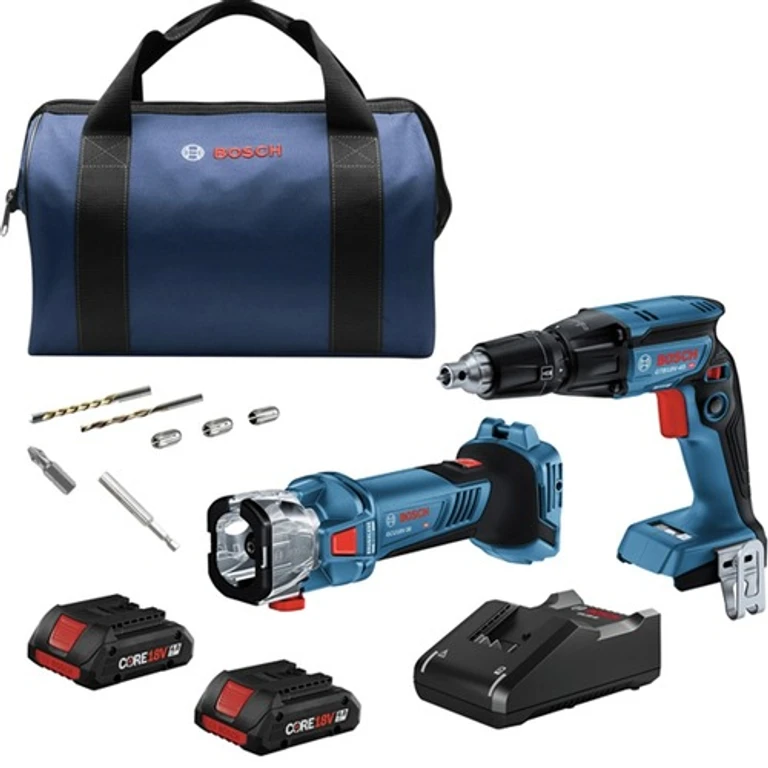 18V Brushless Lithium-Ion 1/4 in. Cordless Screwgun and Cut-Out Tool Combo Kit with 2 Batteries (4 Ah)