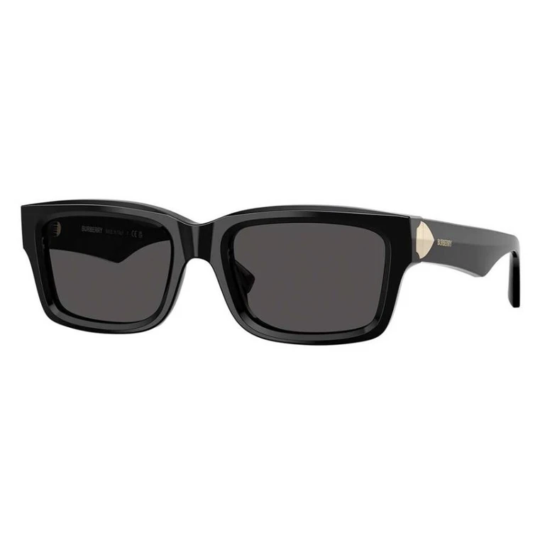Dark Grey Rectangular Mens Sunglasses BE4443 300187 55