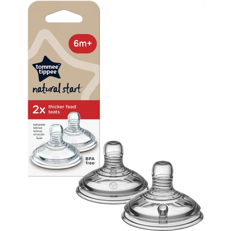 Natural Start Anti-Colic Teat Bottle Teat Thick Food 6 Months+ 2 Pieces
