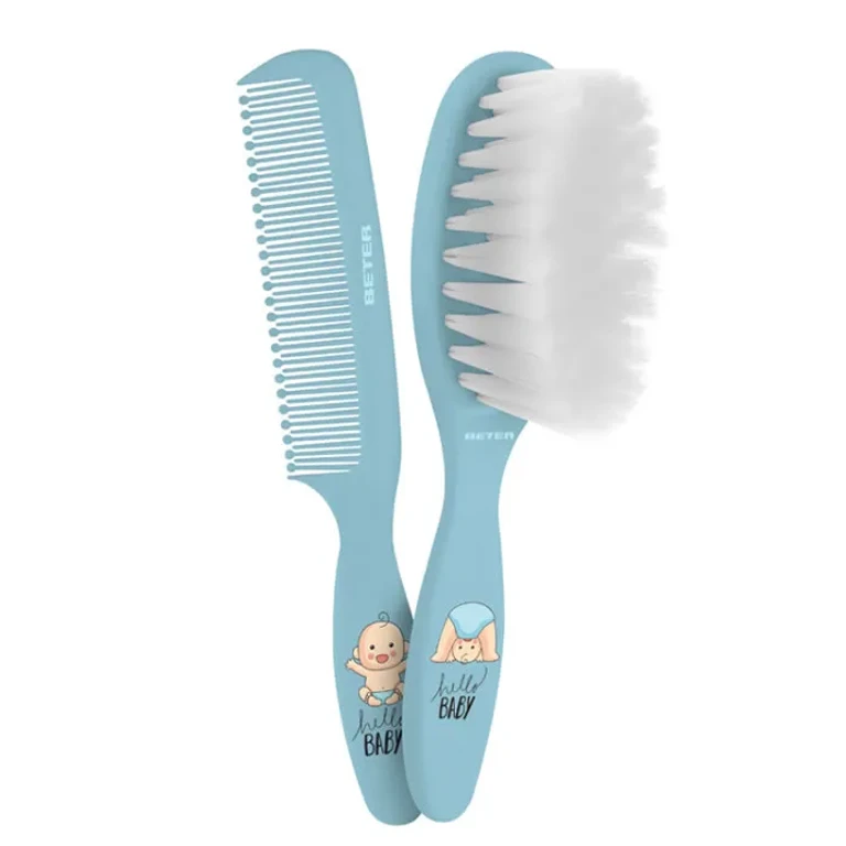Brush and comb set Beter Baby blue