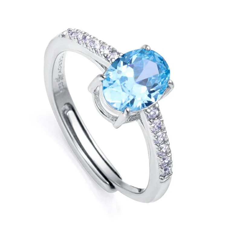 Luxury Silver Ring with Zircons Classic 13155A013 - Size: 53 Mm