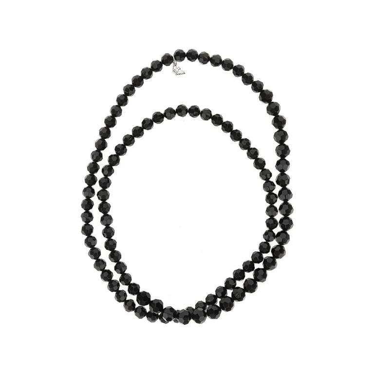 Multifaceted beads long necklace Woman One Size