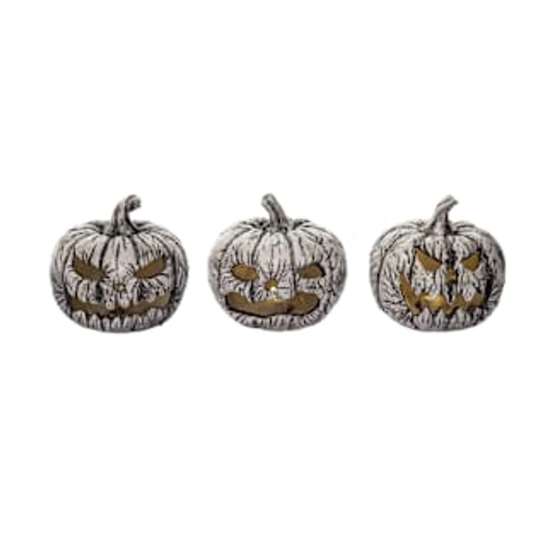 Light up Moldy Pumpkin Decor Multicolored Battery Operated Halloween Tabletop Figurines Indoor Decoration