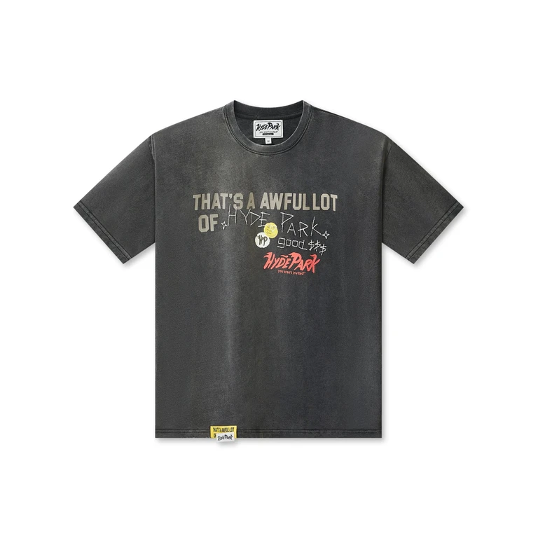 Hyde Park x ALOCS Stickered Up Tee - Black Wash