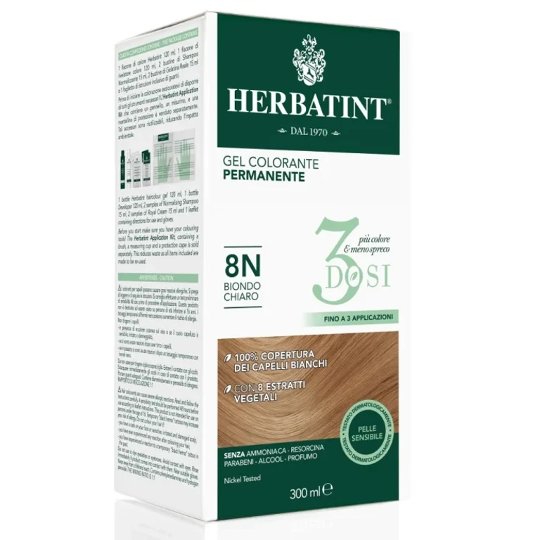 Permanent Coloring Gel 8N 3 Doses Herbatint 300ml