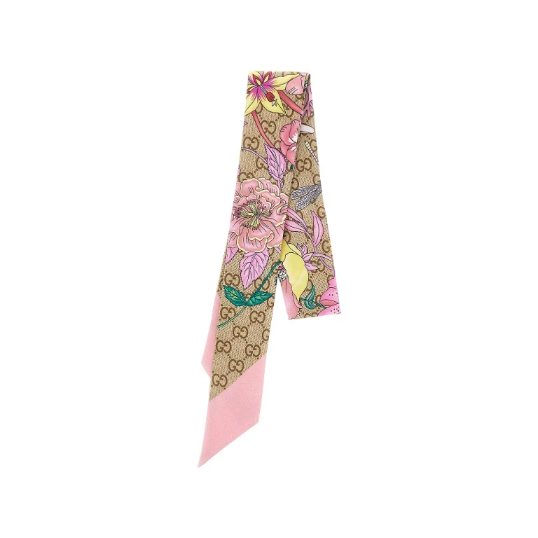 Silk scarf with GG motif Woman One Size
