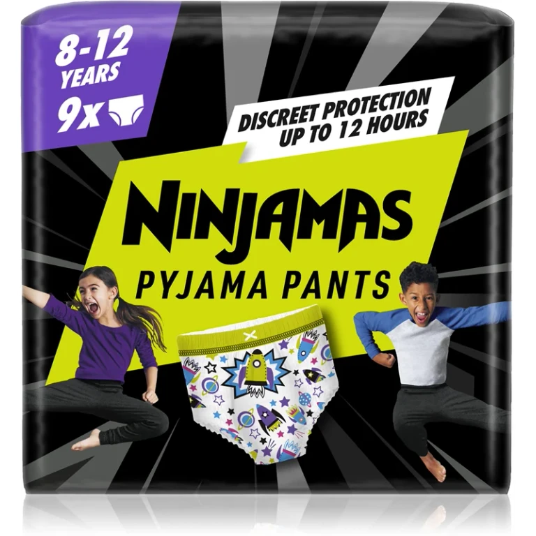 Ninjamas Pyjama Night Pants 27-43 kg Spaceships 9 pieces