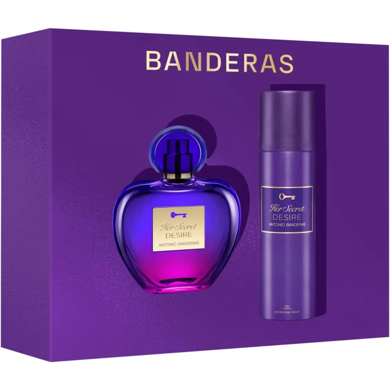 Set Antonio Banderas: Her Secret Desire, Eau de Toilette, for women, 80 ml + Her Secret Desire, Deodorant Spray, for women, 150 ml