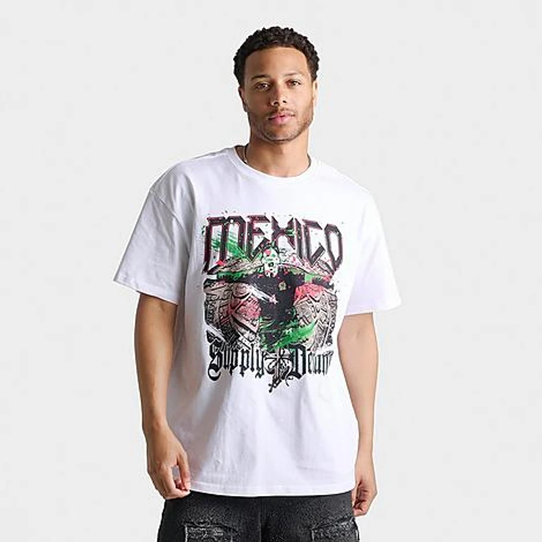 Men's Mexico Graphic T-Shirt in Black Wash Size: Small