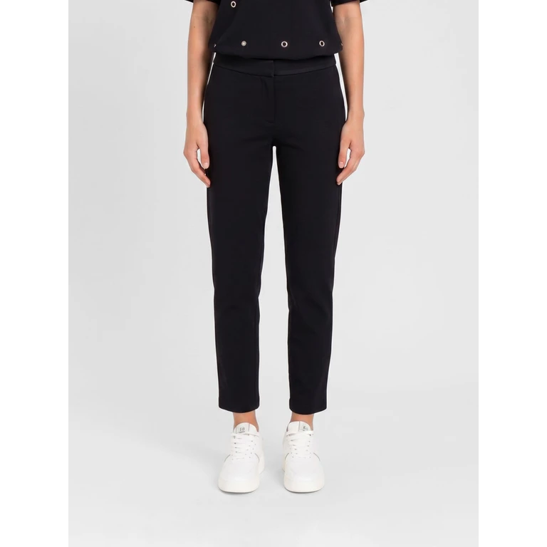 Cotton Blend Slim Fit Trousers (261LL2BCC00006)
