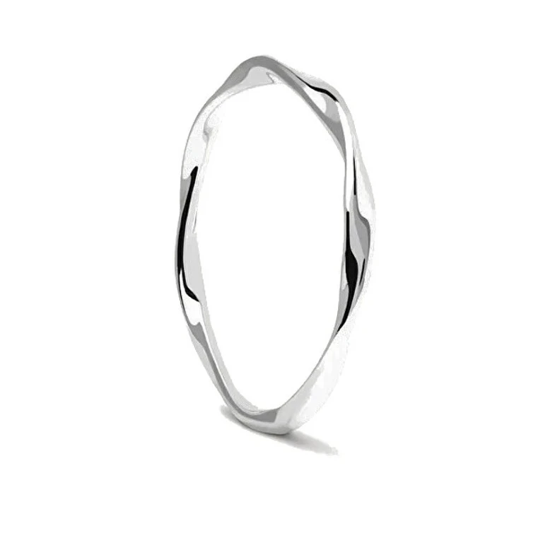 Minimalist Ring in Silver Spiral Silver An02-804 - Size: 56 Mm
