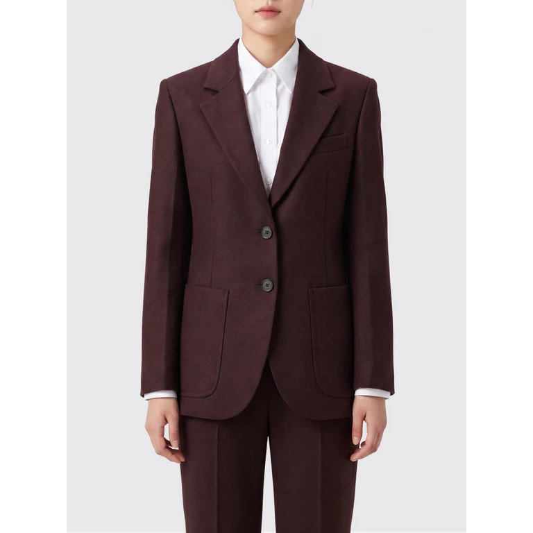 Single-Breasted 100% Wool Blazer with Lapel Collar (1425WJK005119G9887)