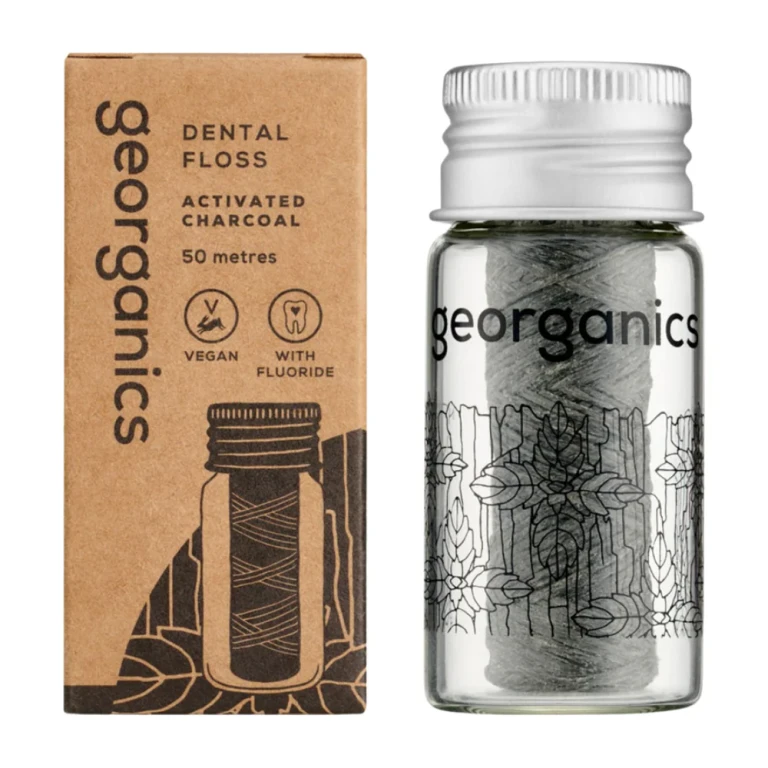 Activated charcoal dental floss 50 meters