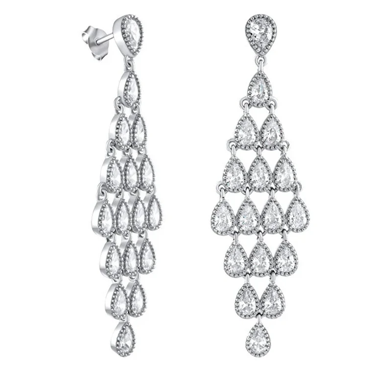Sparkling Silver Earrings Mwe13983A