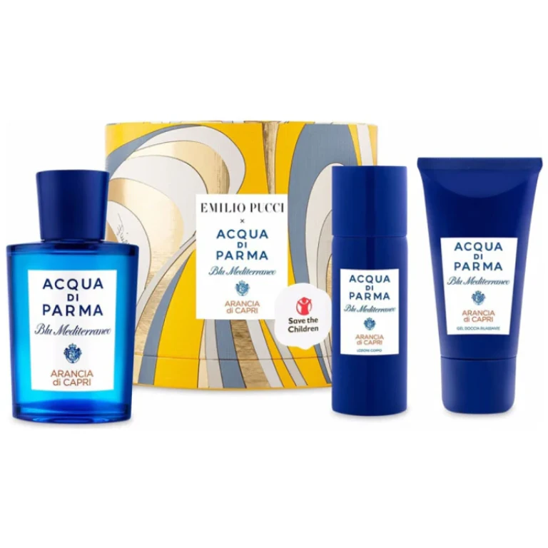 Blu Mediterraneo Arancia di Capri Eau De Toilette Conjunto com Loção Corporal e Gel de Banho