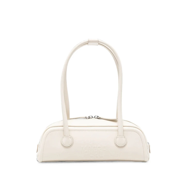 Embossed-logo Leather Tote Bag