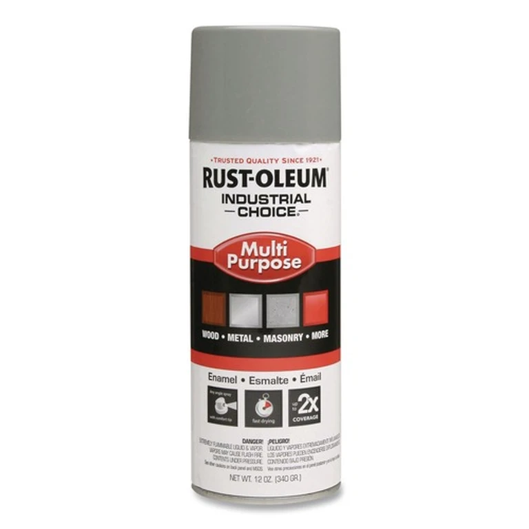 1684830 Industrial Choice 1600 System 12 oz. Aerosol Can Multi-Purpose Enamel Spray Paint - Gloss Dove Gray (6/Carton)