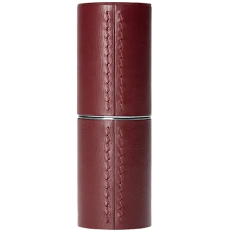 Chocolate leather lipstick case La Bouche Rouge
