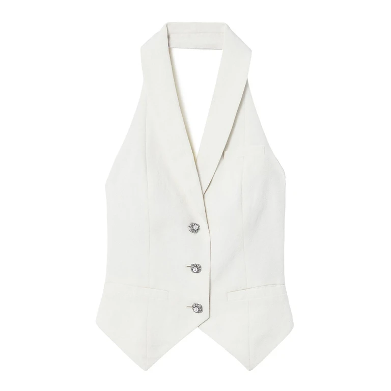 Self Portrait Gilet - Crème (PF26010TCREAM)