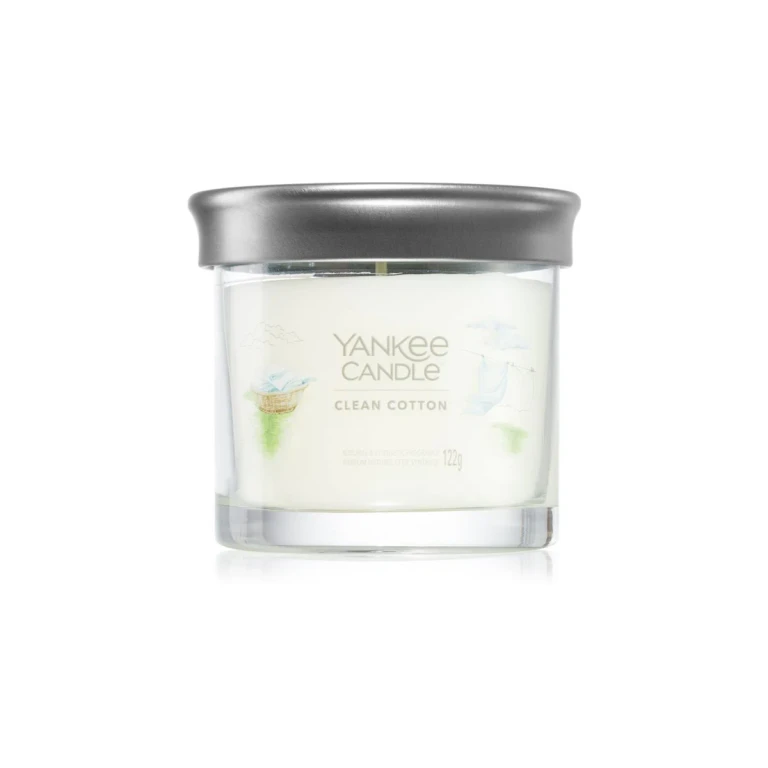Candle with glass Clean Cotton Signature - 122.0 g