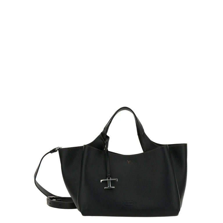 Sac à main T Timeless en veau noir Tod's