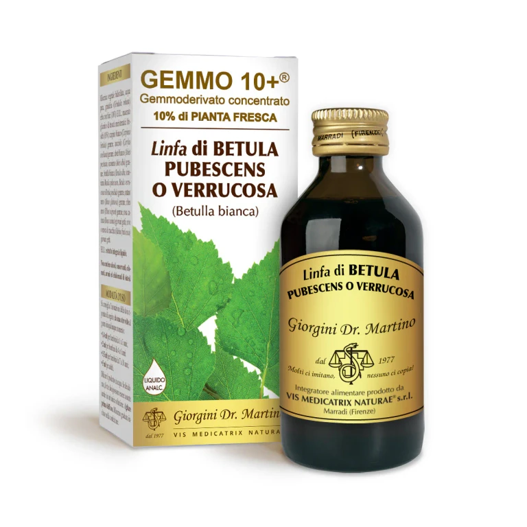 gemmo 10+ white birch sap 100 ml non-alcoholic liquid