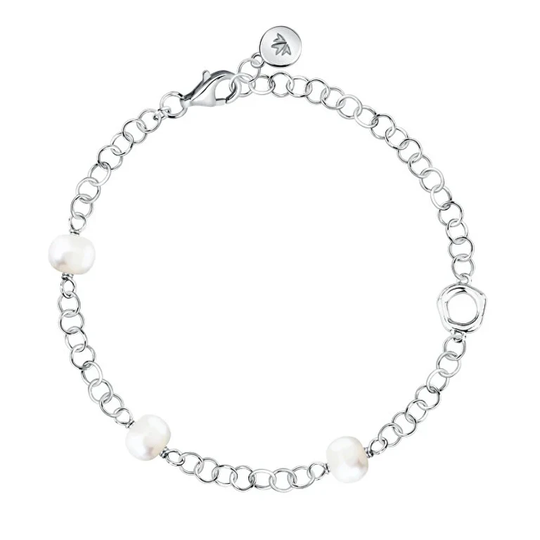 Fashion Bracelet in Silver with Freshwater Pearls Pearl Sxu49