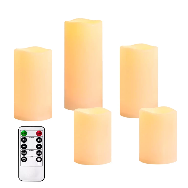 Indoor/Outdoor Battery Operated Candles, 5-Pack