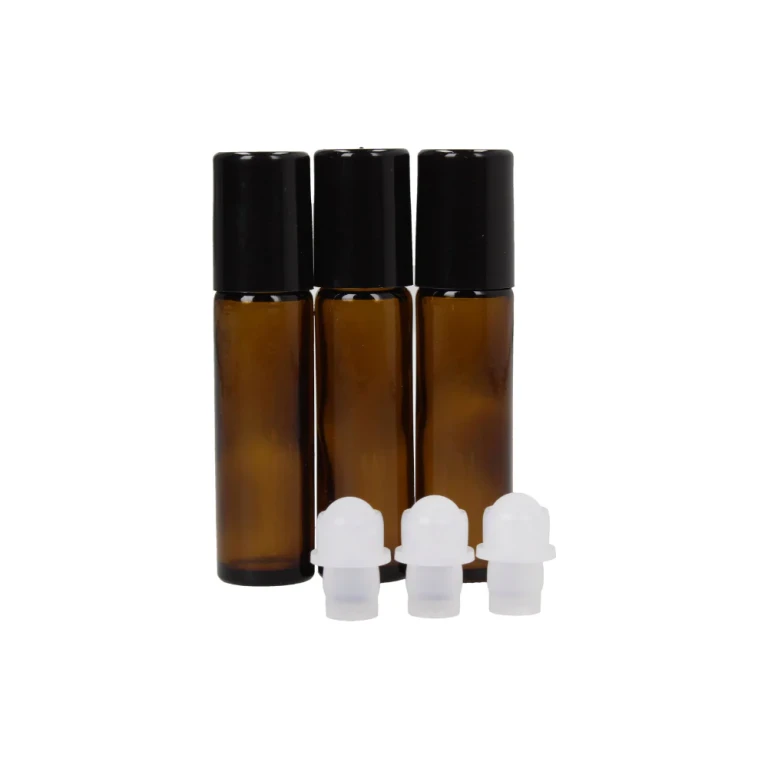 Empty Glass Bottle with Roll on 10ml Brown Glass