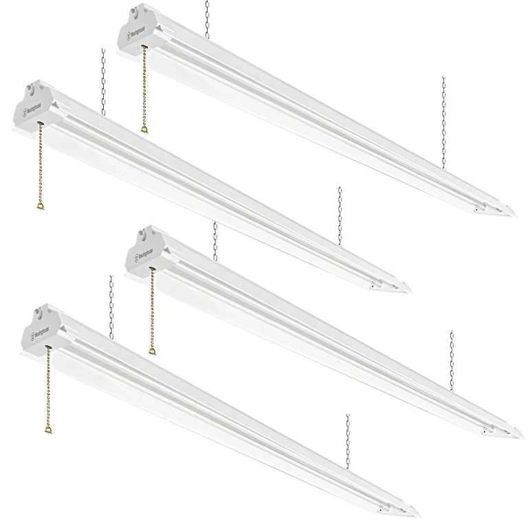 4' 5000 Lumen LED Shop Light, White Finish, 4 pk.