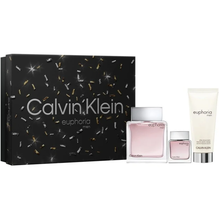 Set Calvin Klein: Euphoria Eau De Toilette For Men 100 ml + Euphoria Eau De Toilette For Men 15 ml *Miniature + Euphoria After Shave Balm 100 ml