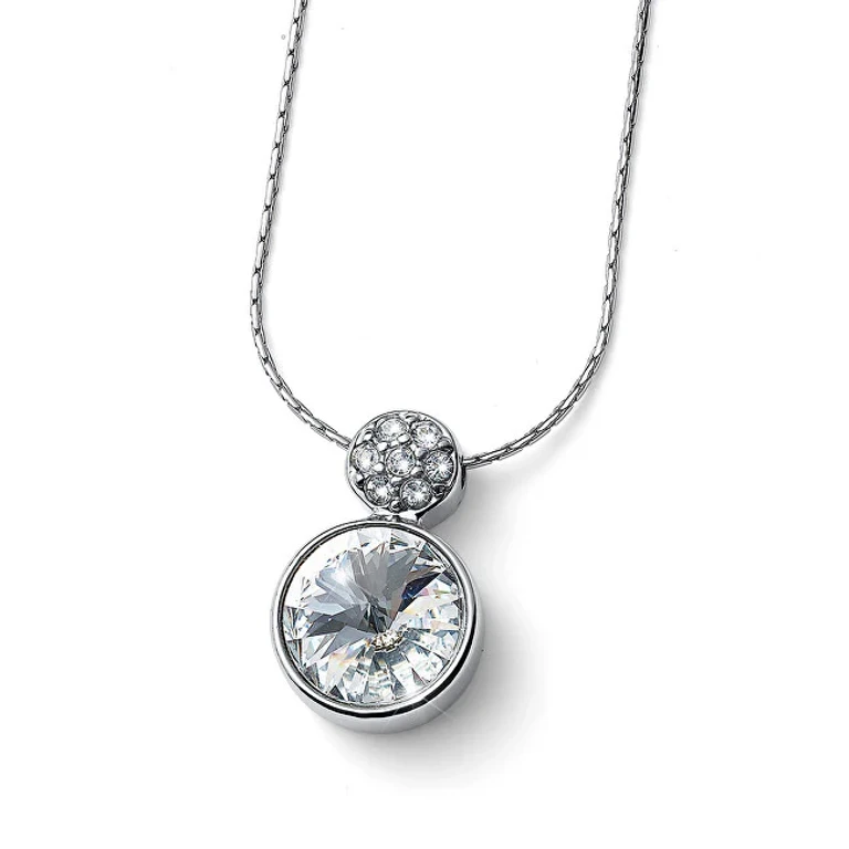 Dazzling Necklace With Transparent Crystals Wake 12267 001